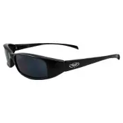 NEW ATTITUDE MOTORCYCLE GLASSES SUNGLASSES BLACK FRAMES SPRING HINGE SMOKE LENS