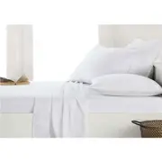 170GSM Luxury Egyptian Cotton Flannel / Flannelette Sheet Set All Bed Sizes White / Single
