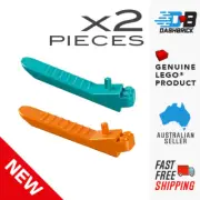 2 x Genuine LEGO® Parts - Turquoise AND Orange Brick and Axle Separator 96874