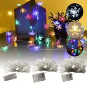 Christmas LED Curtain Window Snowflake String Fairy Lights Waterproof Decor AURO