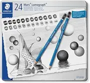 Staedtler Lumograph Pencils Lead 24-Piece Set, Black