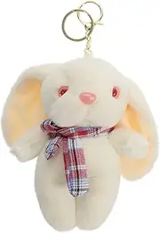 [FRCOLOR] Plush Rabbit Keychain Pendant Creative Hanging Key Ring Cute Doll Decor for Bags Back and Home Lightweight and Unique present for