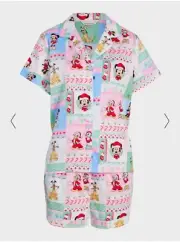 NEW PETER ALEXANDER MICKEY PJ SET TOP SHORTS SIZE M RRP$109