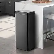 Oikiture 75L Motion Sensor Bin Automatic Touchless Rubbish Bin with Dual Operation Modes Stainless Steel Trash Can with Soft Close Lid Deodoriser Hands Free Waste Bin for Kitchen Home Office Black
