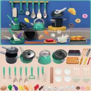 59PCS Mini Kids Kitchen Toy Accessories, Toddler Pretend Cooking Play Set wit...
