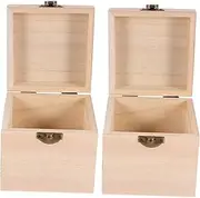 Homoyoyo Vintage Wooden Treasure Chest Keepsake Box with Clasp for Jewelry and Preserved Flower Storage - Elegant Decorative Wooden Box for Home Decor