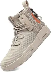 [Eowathy] Men’s High Top Fashion Sneaker Casual Slip on Walking Shoes for Men