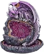Nemesis Now Crystalline Protector Purple Dragon Geode Backflow Incense Burner,14.2cm