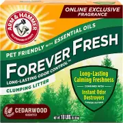 Forever Fresh Clumping Cat Litter Cedarwood, 18Lb, Pet Friendly w Essential Oils