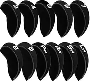 Golf Iron Covers,Golf Iron Head Covers Neoprene Golf Iron Covers Set 11pcs/10pcs Golf Iron Headcovers,Golf Club Head Covers for Iron Club Fit All Brands Titleist,Callaway,Taylormade