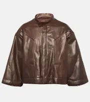 [Rick Owens] Rick Owens Cropped leather jacket AU 12 brown