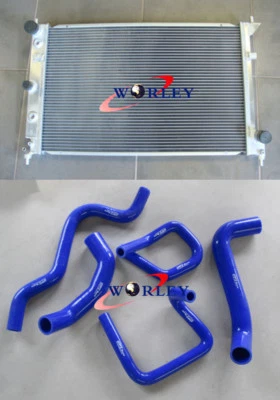 Alloy Radiator+BLUE Hoses for Ford BA BF Falcon 6 cylinder Fairmont XR6 Turbo