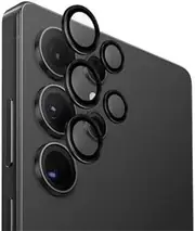 Galaxy S25 Ultra Aluminium Camera Lens Protector - Black Ultra-Slim Fit - HD Clarity - Scratch-Resistant - Anti-Fingerprint - Bubble-Free Installation [UNIQ-GS25U-ALENSBLK]