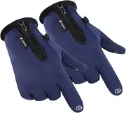 [Generic] Cycling Touch Screen Mittens,1 Pair Winter Warm Touch Screen Mitts for Men - Sports Wear Cold Weather Non-Slip Mittens Waterproof for Driving, Mountaineering