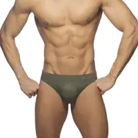 在飛比找momo購物網優惠-【ADDICTED】低腰透視感三角泳褲 AD 運動透明泳褲 