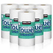 Kirkland Signature Paper Towels, 2-Ply, 6 Rolls, 160 Sheets Each, 510 sq ft