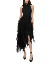 Alice and Olivia Marzita Lace Asymmetrical Hem Dress