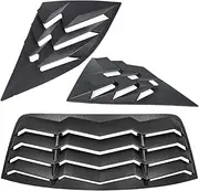 Rear+Side Window Louver Compatible for Dodge Challenger 2008-2023 in GT Style Custom Fit Windshield Sun Shade Cover ABS