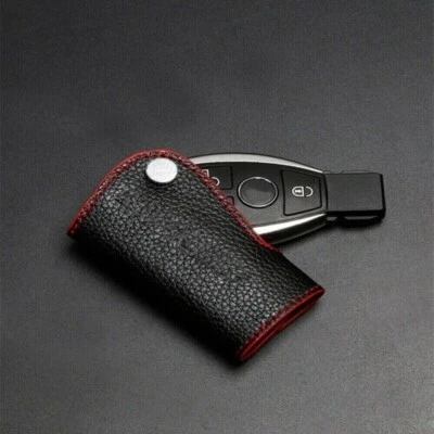 Faux Leather car key cover case key chain wallet holder for Mercedes Benz W204.