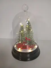 Red Truck Christmas Snow Globes, Light up Musical Snow Globe Christmas Decoratio
