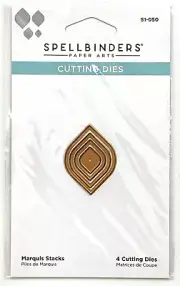Spellbinders Shape Cutting Dies Set - MARQUIS STACKS - 4 Nested Dies S1-050