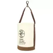 Canvas Tool Bucket Leather Bottom Swivel Snap 12" Heavy Duty NEW