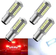4pcs White 1157 BAY15D P21/5W 5630 33SMD Car LED Bulbs 900LM Super Bright Canbus LED Brake Lights for Trailer Truck 12-30V 3.6W