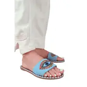 Where's That From Womens/Ladies Cleanse Beaded Eye Flat Sandals