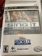 New Sealed Disney Sing It Family Hits with Logitech Microphone for PS3 Singing