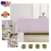 Sophisticated 144" x 60" Lilac Tablecloth - 100% Pure Linen for All Occasions