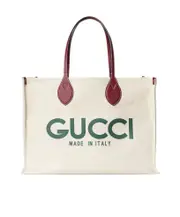 Gucci Logo Printed Top Handle Bag One size White