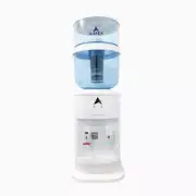 Luxurious White Benchtop Hot and Cold-Water Dispenser with Filter Bottle and LG