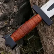 Custom Runic Hand Forged Carbon Blade Medieval / Viking / Norse Knight Sword.