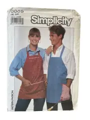 Simplicity Sewing Pattern 0009 Apron Chef Baker BBQ Unisex Adult