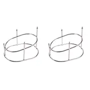 2x Appetito Ham Stand Home Organisation Kitchen Cooking Tool 22.5x16.5cm Chrome