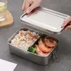 Rectangular Food Container Removable Partitions Food Storage Box Canteen