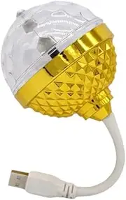 2025 New Colorful 360 Rotating Disco Ball Light, USB Charge Led RGB Strobe Party Par Lamp Portable Light Bulb, Disco Ball Up