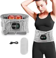 Electric Heating Pads, Decompression Back Bel with 3 Levels of Temperature Adjustable, Cordless Inflatable Lumbar Traction Belt with Rechargeable 5000mAh Battery for Waist, Abdomen