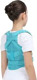 Corrector Brace for Kids Teens, Adjustable Comfort Soft Neck Shoulder Spinal Hunchback Back,Blue-Large,Blue-Large