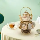 Porcelain Tea Set Nordic Service for 6 Traditional Coffee Pitcher Wedding Teapot