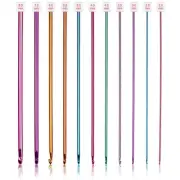 Set of Long Crochet Hooks, 11 Tunisian Crochet Hooks, Multi-Coloured Afghan C...