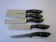 5 PCS. OSTER BLUE STEAK KNIVES NEW SET OF 5 FREE SHIPPING