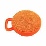 Unique Chic Circular Fabric Art Speaker Wireless Bluetooth Hook Subwoofer Orange