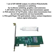 PCIe4.0 to SFF-8654 NVMe PCIe Adapter Converters Card for Desktop PC