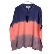 One Teaspoon Horizon Unisex Dip Dyed Coloring Knit Light Weight Sweater SZ Med