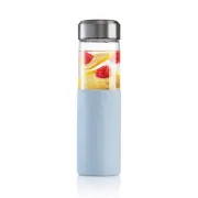 Tupperware Drink Bottle Aquananda Glass Bottle Blue 550ml NEW IN BOX