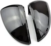 Replacement Covers For B7 Je&tta MK6 Scirocco MK3 2009 Up - CC Side Mirror Cover (black) Mirror Cover (Color : Black)