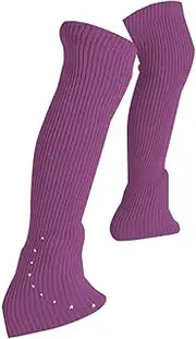 [Oshhni] Skating Leg Warmers Knitted Long Leg Warmers Decoration Lightweight Figure Skating Socks for Yoga Sports Cold Weather Dance