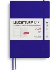 [LEUCHTTURM1917] Weekly Planner Notebook Medium A5 2026 Softcover in Ink