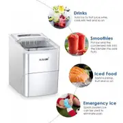 2L Portable Only 6-Min Ice Cube Making Machine,9 Ice Cubes 1 Cycle 12Kg 1 Day, S/L Size-Silver